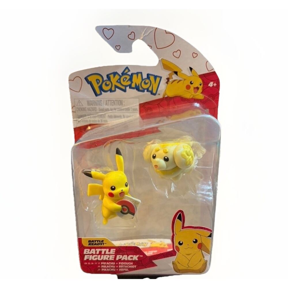 Pokémon Battle Figure Pack Pikachu & Fidough 2-Pack Jazwares New Sealed